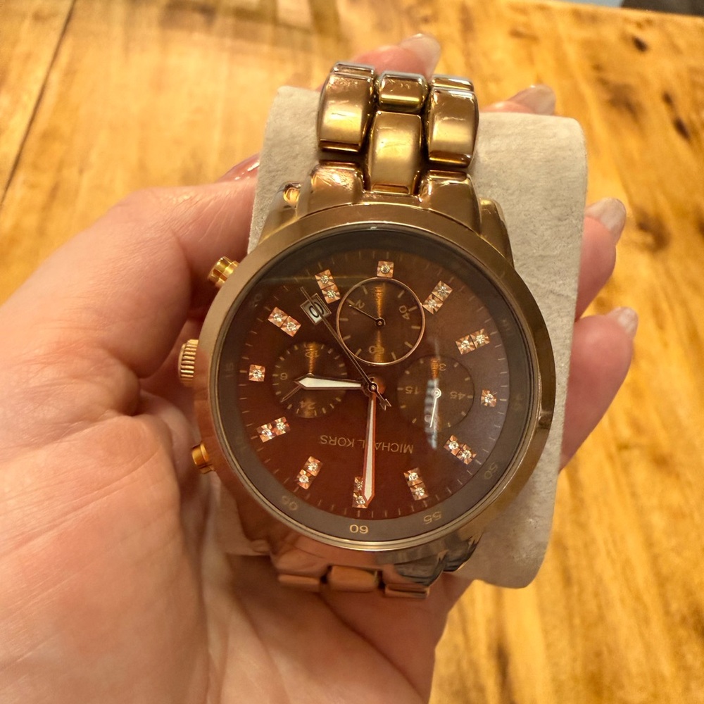 Michael Kors Women’s Rose Gold/Bronze Oversized Watch